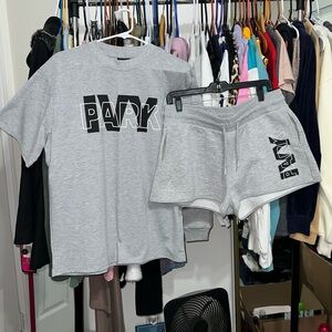 IVY PARK Graphic T-Shirt and Shorts Set